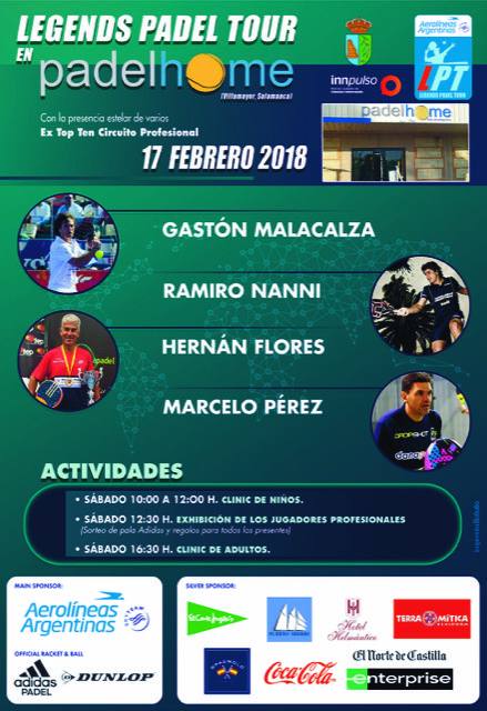 El Aerolíneas Argentinas Legends Padel Tour llega a Villamayor con jugadores históricos
