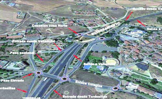 Los vecinos de Simancas apoyan el soterramiento para el carril de la A-62