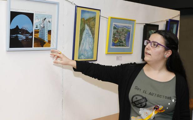 La joven artista velillense expone en el Museo del Agua de Palencia