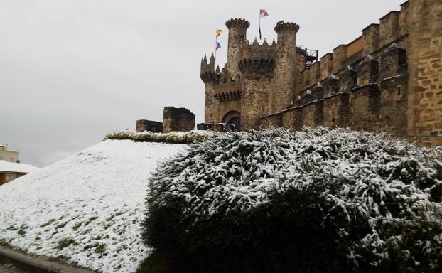 Ponferrada cierra por motivos de seguridad el Castillo de los Templarios tras la intensa nevada