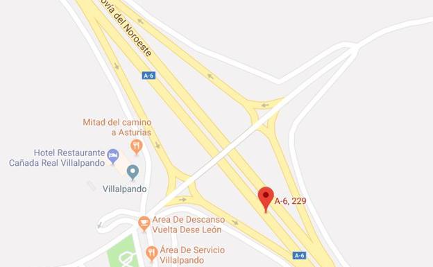Cuatro heridos en un choque entre tres turismos en la A-6 a su paso por Villalpando (Zamora)
