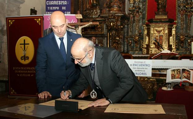 Las villas de Cuéllar y Benavente sellan el hermanamiento de sus Semanas Santas
