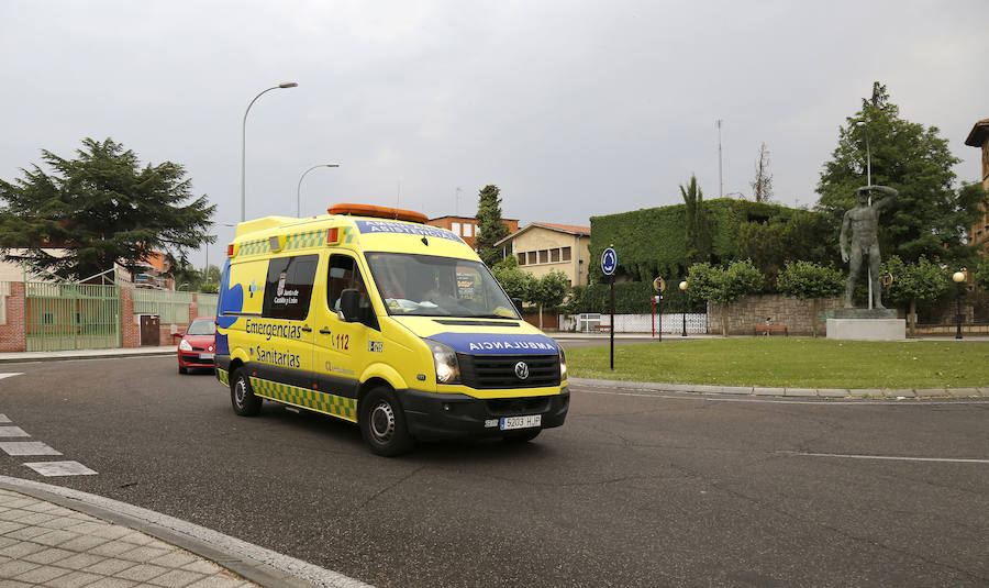 Herido grave un motorista al salirse de la vía en un camino de Palencia