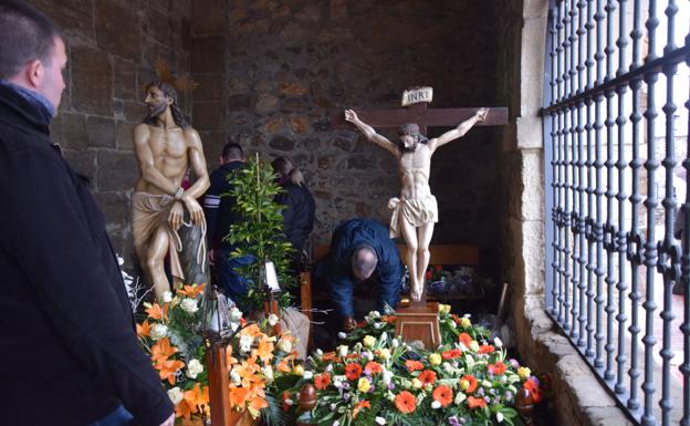 La nieve cancela la procesión general del Entierro en Guardo