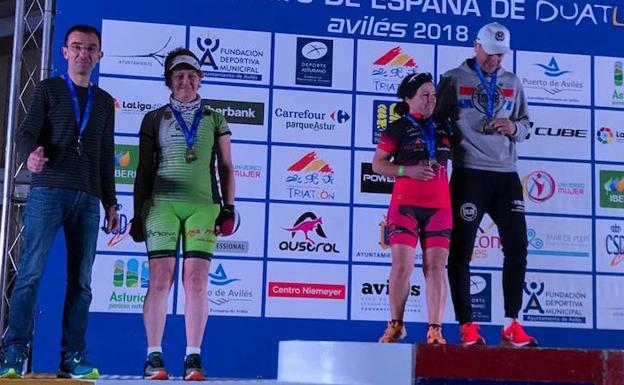 Casado y Blázquez logran medalla en el Nacional de Duatlón