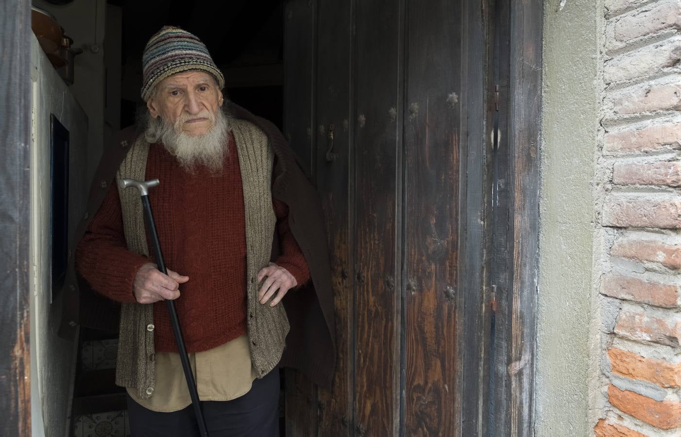 El pintor Félix Cuadrado Lomas, en su casa de Simancas