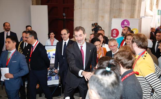 El Rey Felipe VI y el presidente de la República de Portugal visitan la Universidad de Salamanca