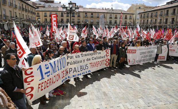 El bloqueo en la negociación de los convenios protagoniza el Primero de Mayo en Palencia