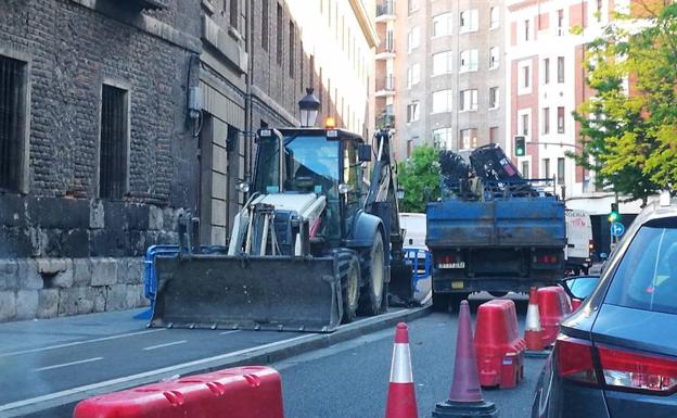 Calles cortadas por obras en Valladolid