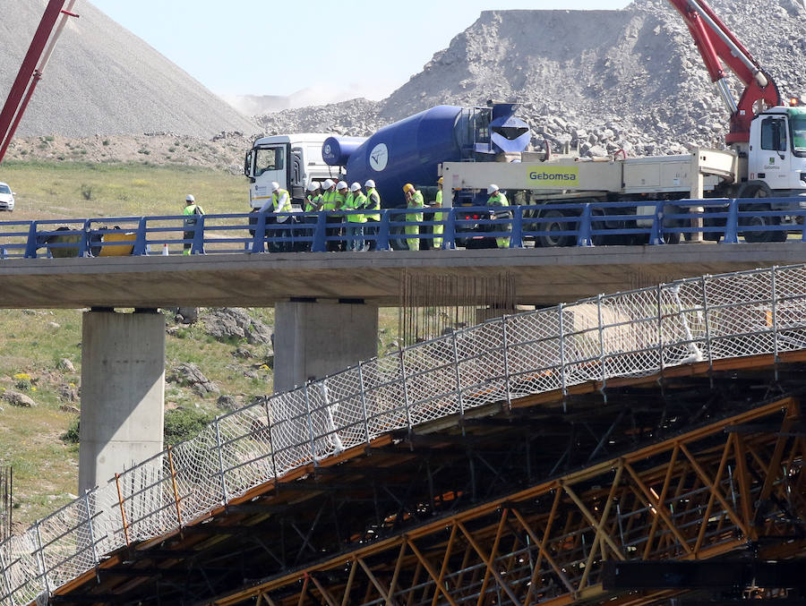 Estado actual de las obras del viaducto de la SG-20