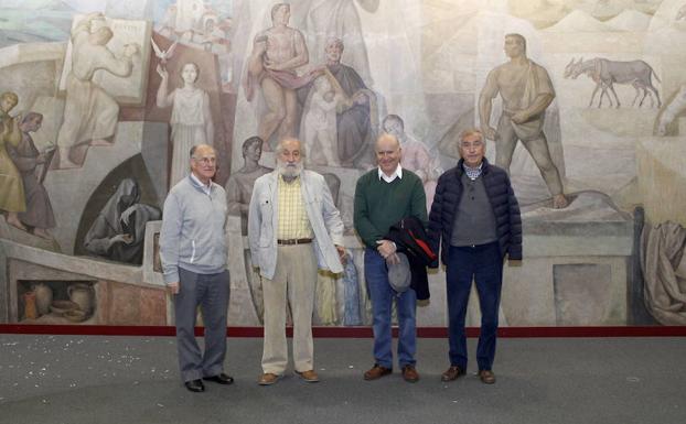 Palencia intenta salvar un mural de Germán Calvo