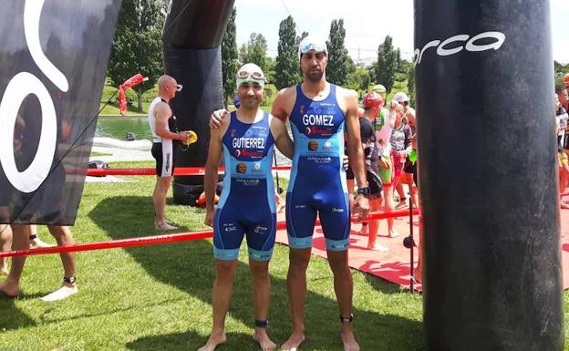 Buena actuación de Ángel Gutiérrez y Vicente Gómez en el Triatlón de Tres Cantos