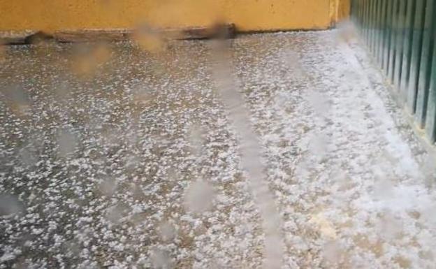 Intensa granizada en Zaratán