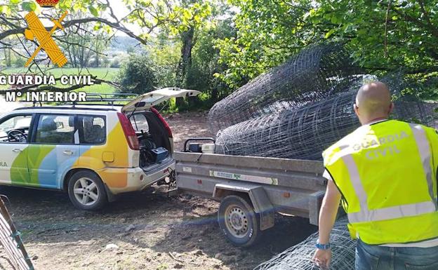 Detenido por el robo de vallado de un canal hidráulico entre Velilla y Acera de la Vega