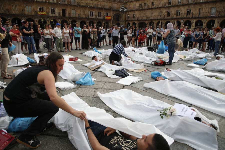 Acto en apoyo a los refugiados en Salamanca