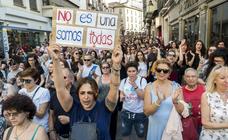 Manifestación en Valladolid contra la puesta en libertad provisional de La Manada