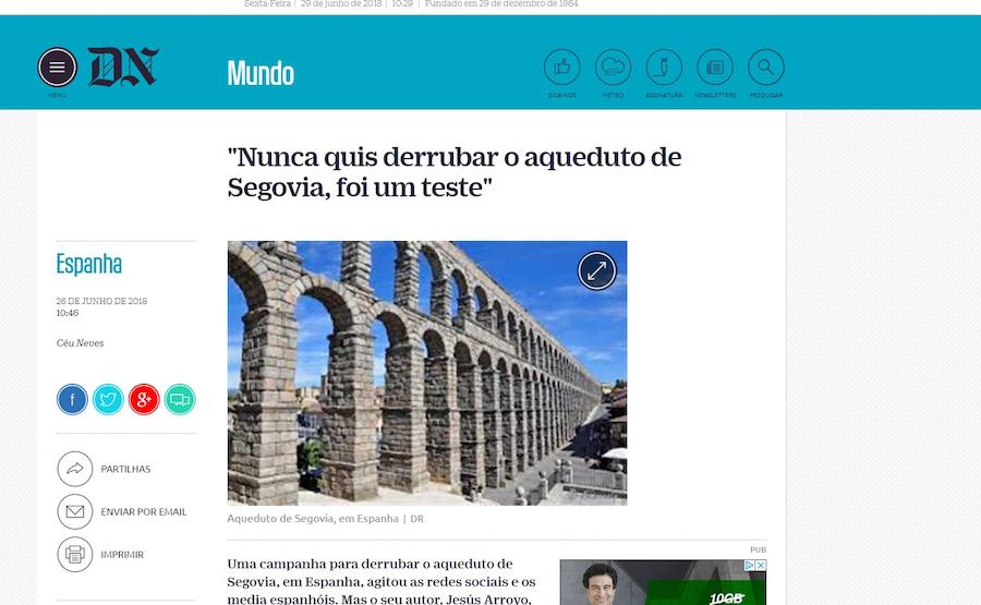La campaña de derribar el Acueducto era «una prueba»