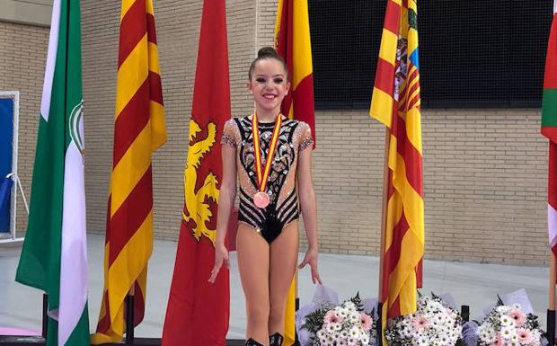 Bronce para Carla Yáñez en la final de cuerda del Campeonato de España de Gimnasia Rítmica De Equipos