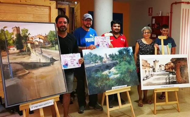 El segoviano Pedro Cebrián gana el concurso de pintura rápida al aire libre de Mojados