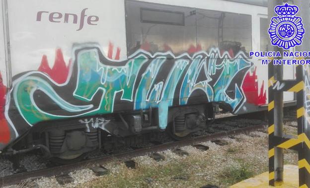 Detenidos nueve grafiteros que pintaban trenes en Segovia y otras ocho provincias