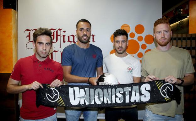 Jorge Hernández, Ayozé, Juanmi y Peli muestran su ilusión por llegar al proyecto de Unionistas