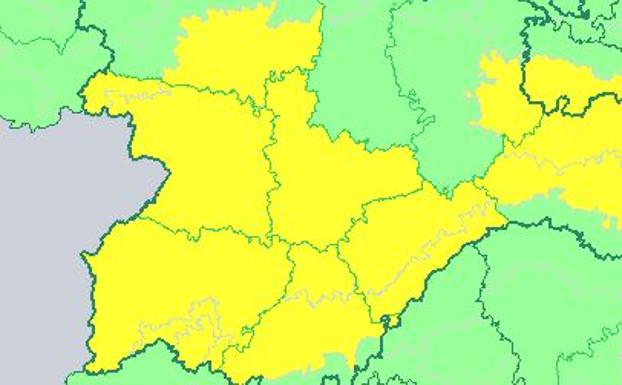 Valladolid permanecerá el viernes en alerta por lluvias y tormentas