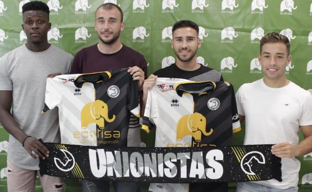 Unai, Admonio, Iván Robles y Adrián Llano muestran su ilusión por el proyecto de Unionistas