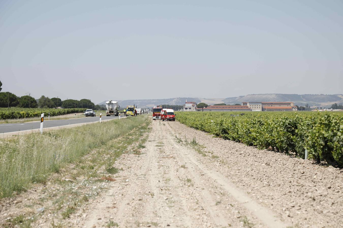 Accidente en la N-122 en el término municipal de Valbuena de Duero