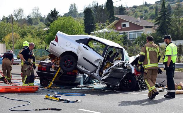 Fallece un vallisoletano en un accidente en la N-111 en Logroño