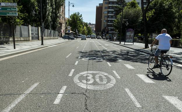 La red de ciclocarriles de Valladolid suma cinco kilómetros en calles del centro limitados a 30 por hora