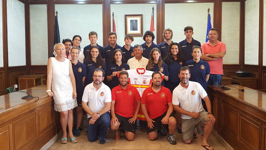 Recepción en Béjar a la selección española de Alpino en Línea