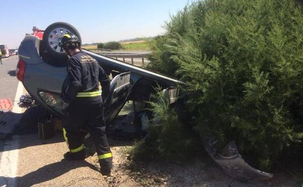Dos heridos en un accidente por una salida de vía a la altura de la localidad vallisoletana de Geria