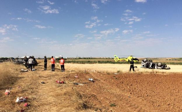 Cuatro heridos, dos de ellos niños, en una colisión frontal entre dos turismos en Siete Iglesias