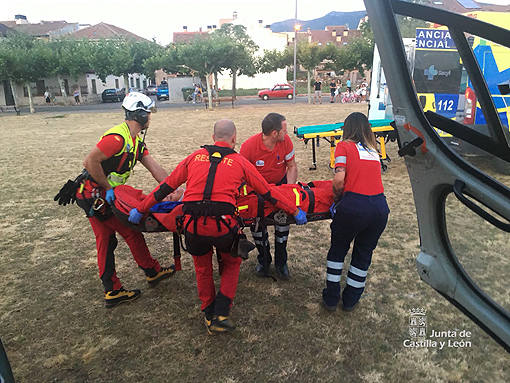 La piloto de un parapente resulta herida al caer tras despegar en Arcones