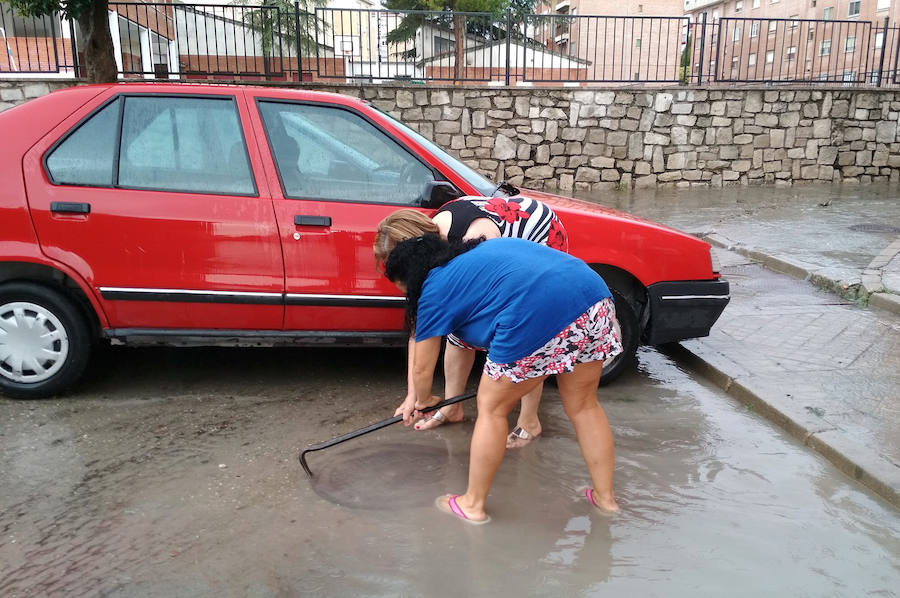 Espectacular tromba de agua en Cuéllar