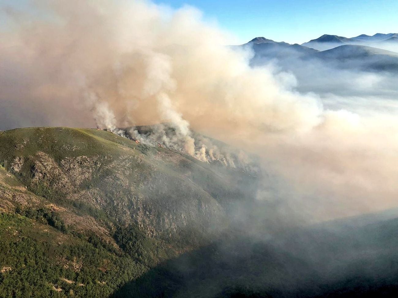 Fuego en El Bierzo