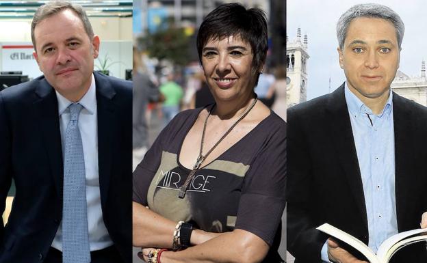 Ángel Ortiz, Nieves Concostrina y Vicente Vallés, en el jurado del XXII Premio Nacional de Periodismo Miguel Delibes