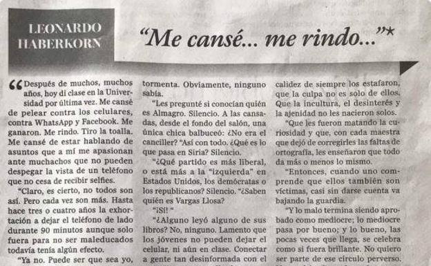 La carta de un profesor universitario tras su renuncia: «Me cansé, me rindo»