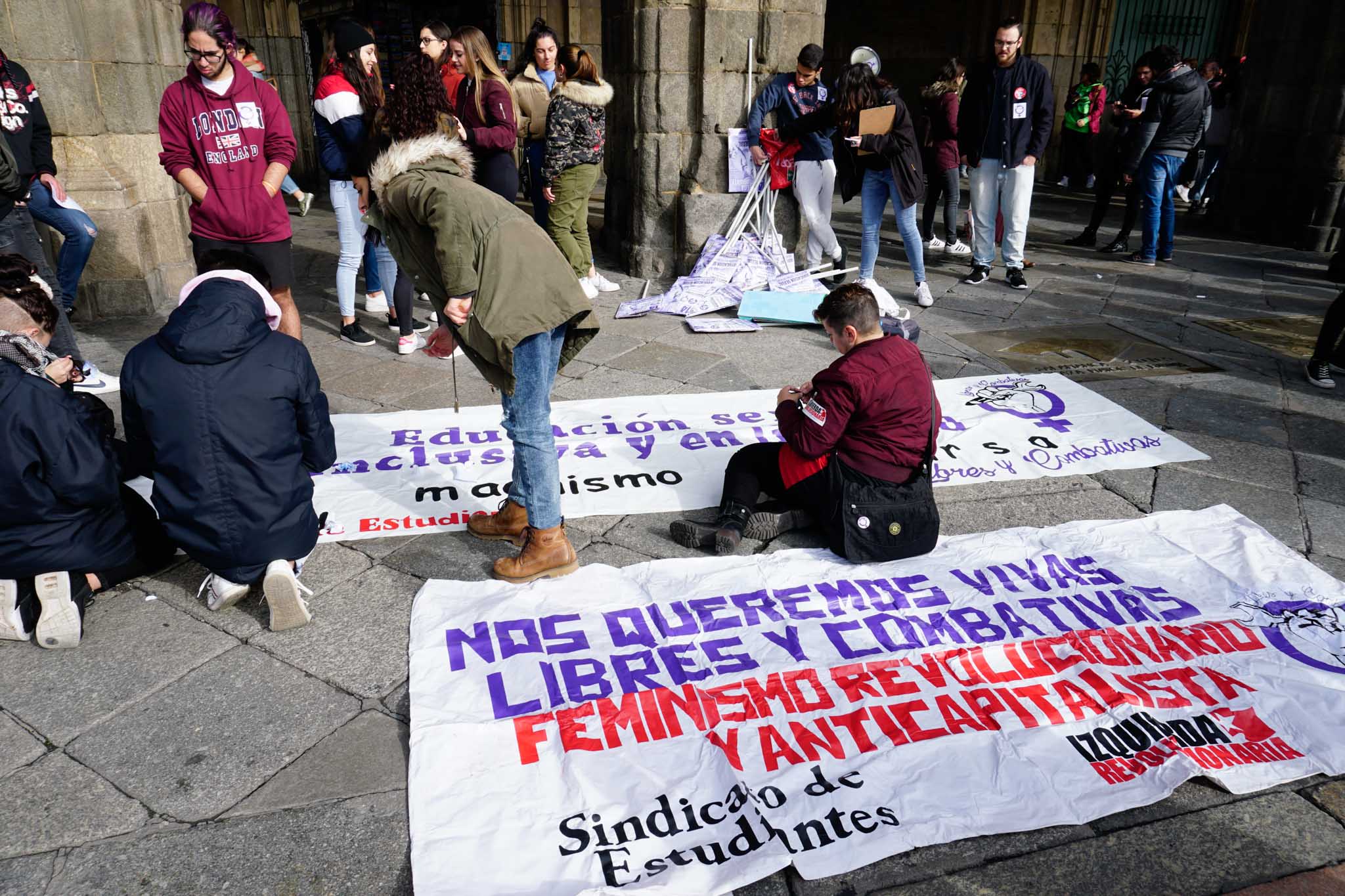 Manifestación de estudiantes por la educación sexual inclusiva en Salamanca