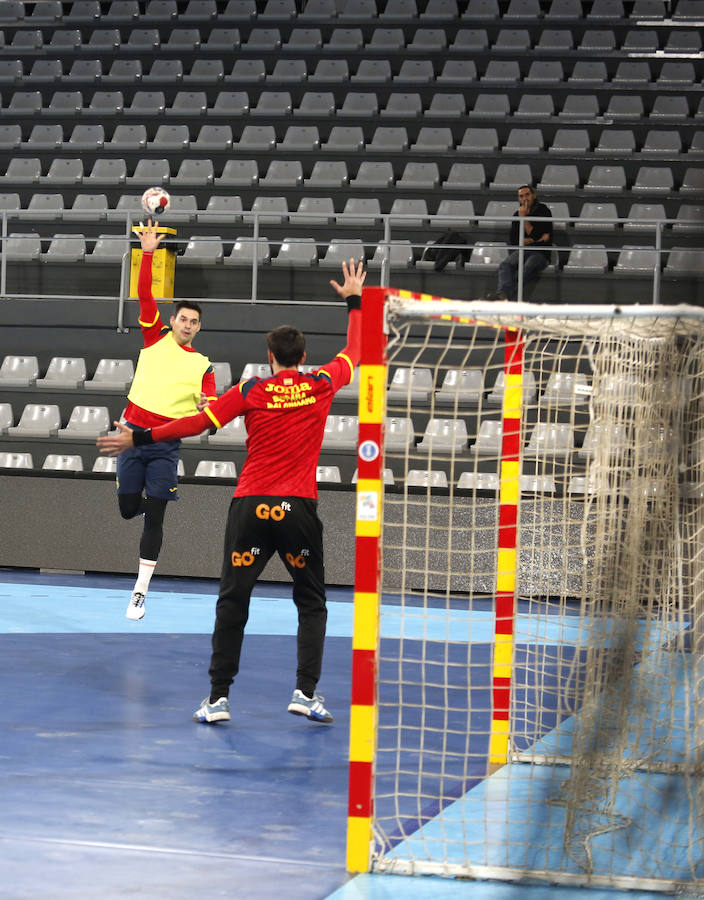 La Selección Española ya entrena en el pabellón