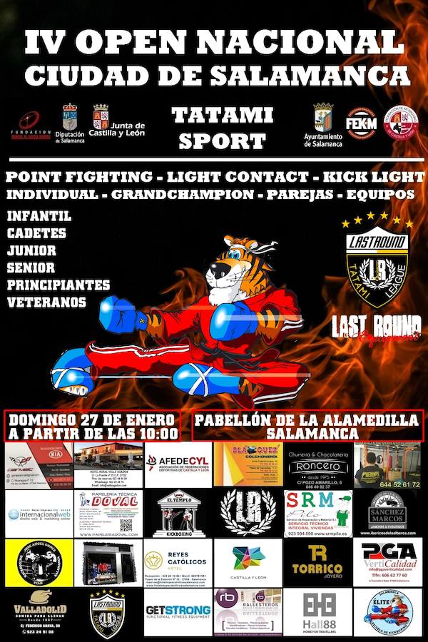 Salamanca celebra este domingo el IV Open Nacional Ciudad de Salamanca de Kickboxing