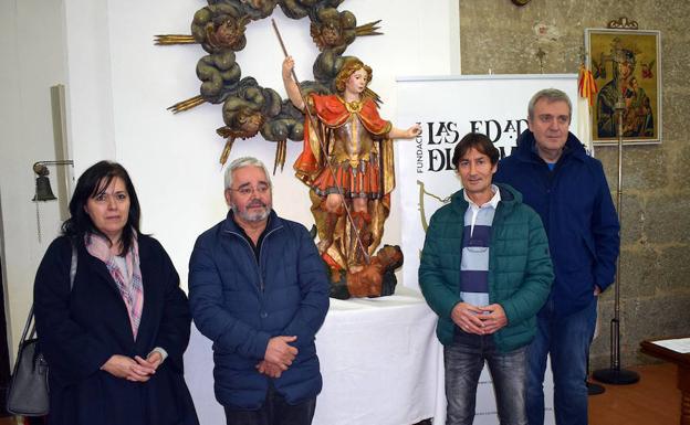 Las Edades del Hombre recupera una imagen de San Miguel tras una restauración fallida