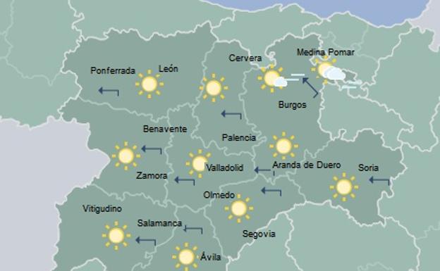 Las temperaturas se desplomarán hasta diez grados el lunes tras un cálido fin de semana en Valladolid