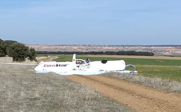 Dos fallecidos en Corral de Ayllón en el peor accidente aéreo en Segovia desde 2013