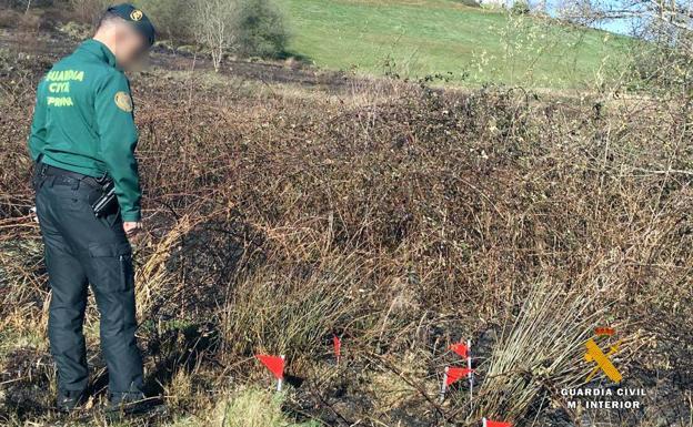 La Guardia Civil investiga a un hombre como presunto autor de un incendio en Cantabria