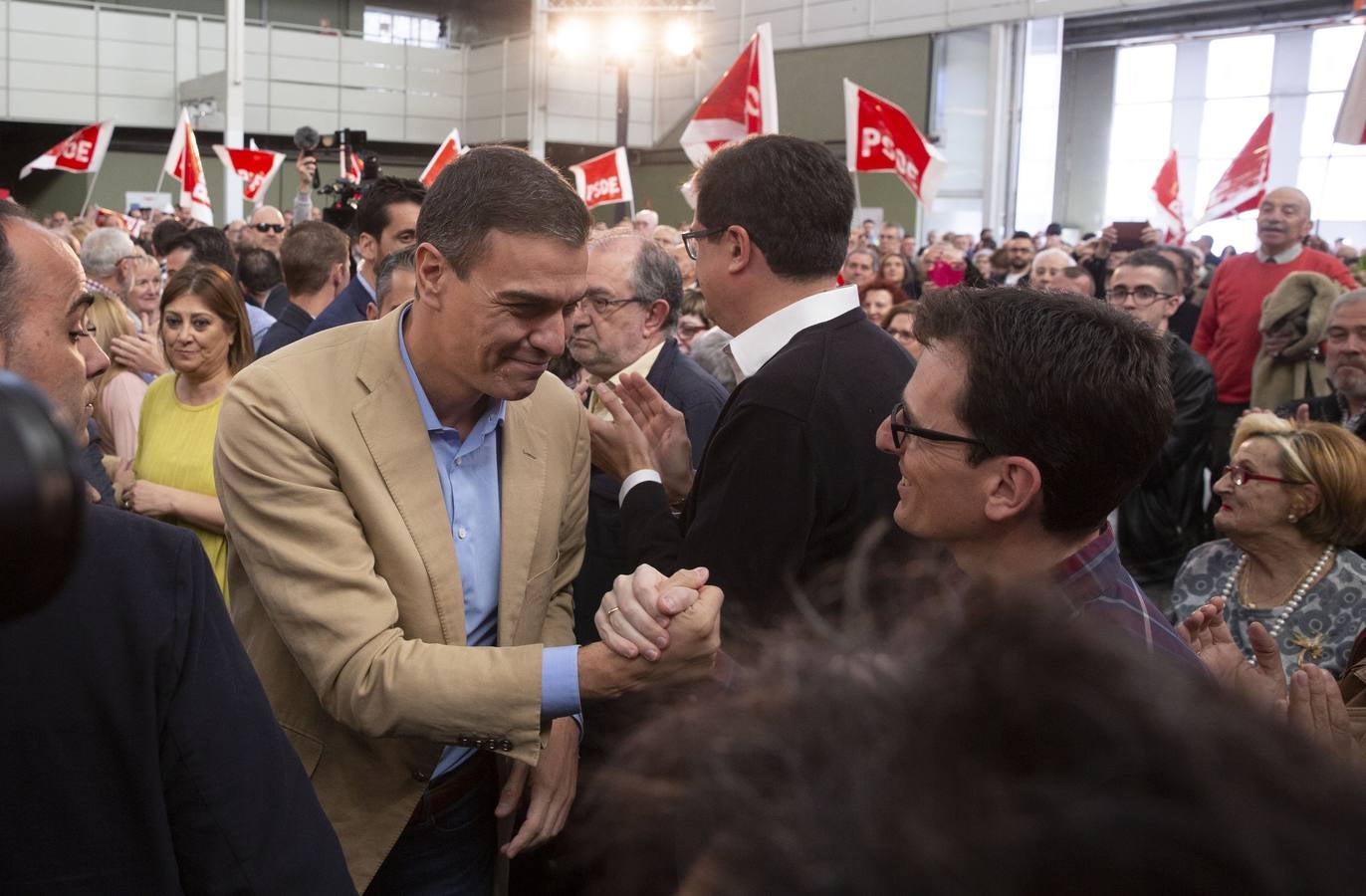 Pedro Sánchez participa en Valladolid en un acto con militantes y simpatizantes del PSOE