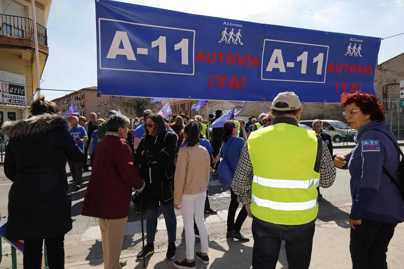 Protesta en Peñafiel para reclamar la Autovía del Duero
