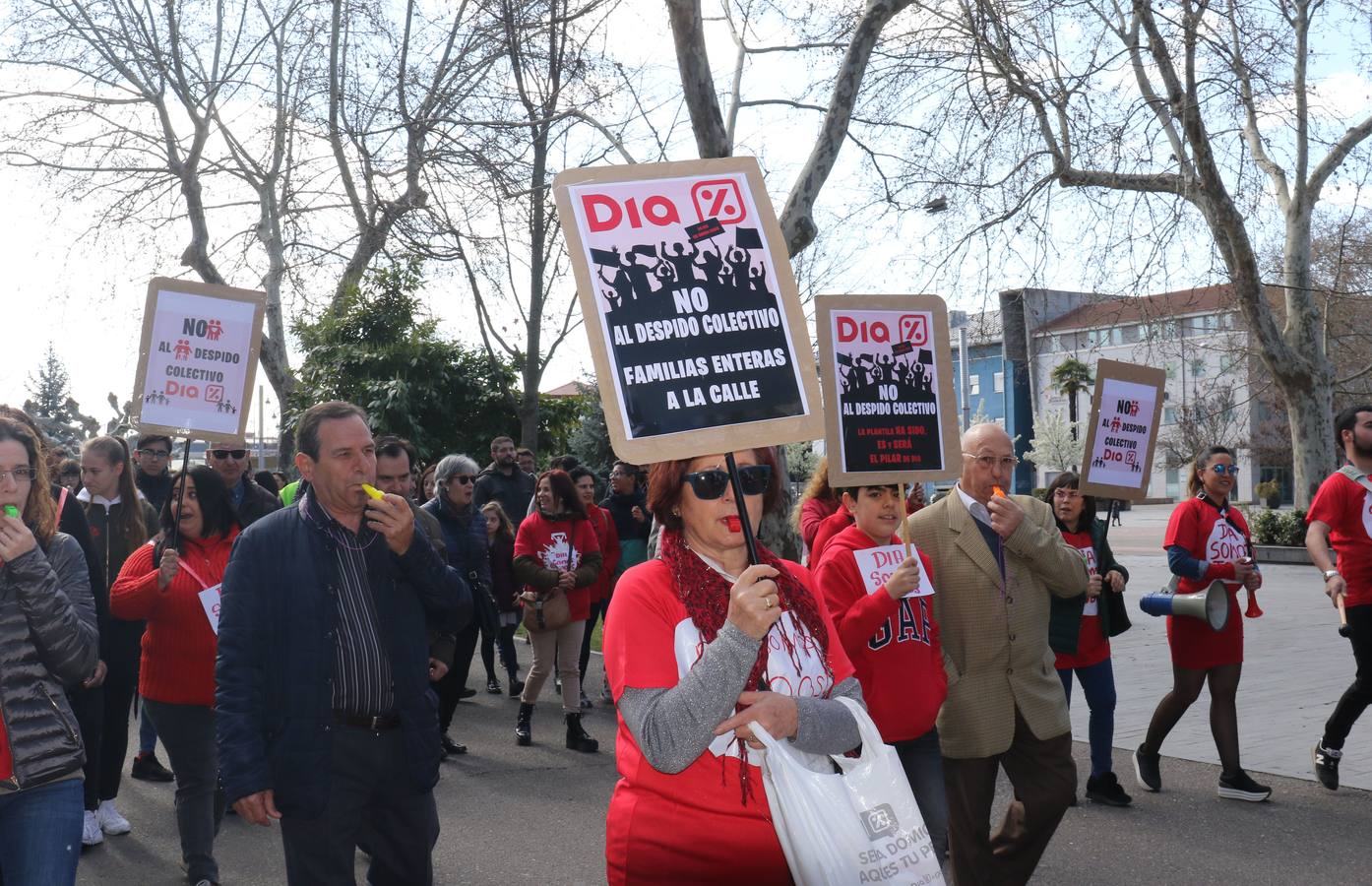 Manifestación en Valladolid de los trabajadores de DIA