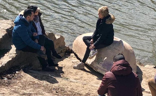 Mercedes Milá graba su programa en Valladolid