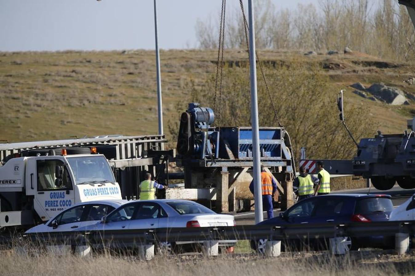 Accidente en la glorieta de Aldeatejada